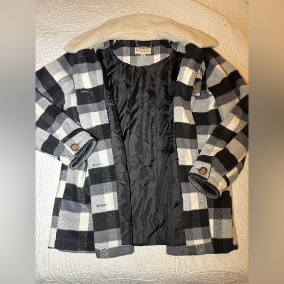 Koolaburra by UGG Sherpa Collar Plaid Jacket Buffalo Check Coat Cozy Cabin XL - Picture 5 of 10